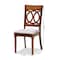 Baxton Studio Lucie Modern and Contemporary Grey Fabric and Walnut Brown Finished Wood 2-Piece Dining Chair Set 176-10544-Zoro - alternate 2